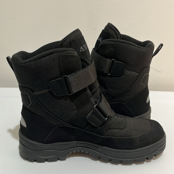 Attiba Black Tall Snow Boots Velcro Men’s 8 or Women’s 10 EU Size 43 Above Ankle - Picture 12 of 15